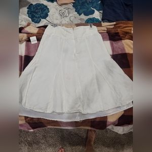White flowing ladies skirt